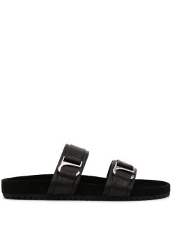 Senso Dahlia Ebony Leather Slides