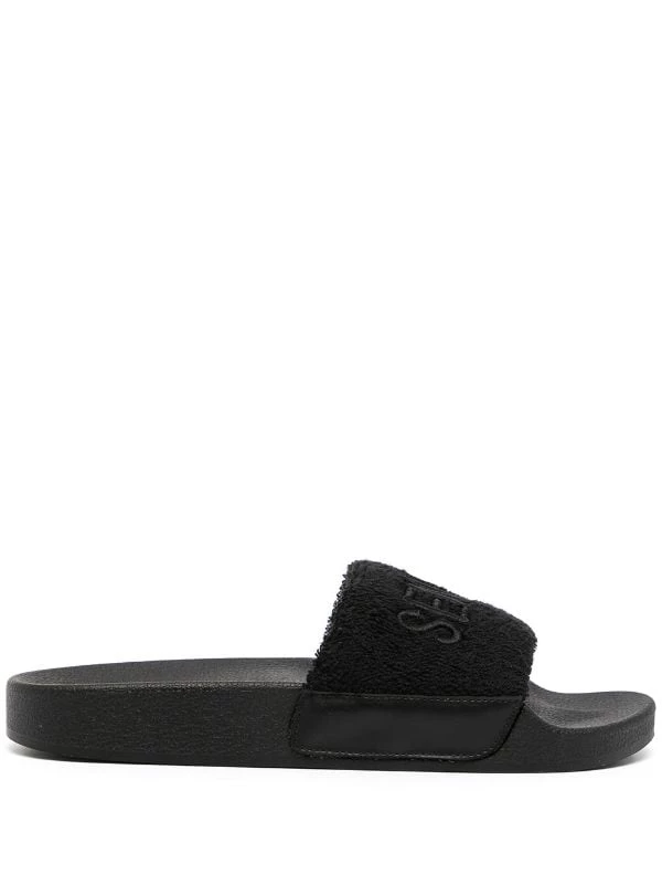 Senso Elly Logo-embroidered Slides 1 Senso Elly Logo-embroidered Slides